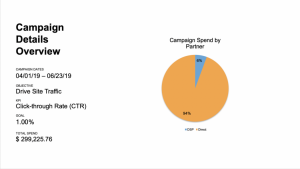 Campaign Overview details with a Pie chart